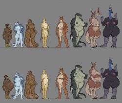 anthro avian belly big_belly big_breasts bird breast_size_difference breasts canid canine canis cassowary crocodile crocodilian crocodylid dasyuromorph dingo female greasymojo kangaroo kiwi_(bird) lineup lizard macropod mammal marsupial muscular muscular_female nipples non-mammal_breasts nude overweight overweight_female pangolin pouch_(disambiguation) pregnant pussy ratite reptile scales scalie skink slightly_chubby thick_tail thylacine wide_hips