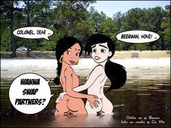 beerman col_kink crossover disney indian indian_female light-skinned_female melody melody_(disney) nipples nude pussy shanti straight_hair the_jungle_book the_little_mermaid the_little_mermaid_ii:_return_to_the_sea young