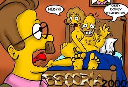 2000 escoria female homer_simpson human male maude_flanders ned_flanders straight the_simpsons