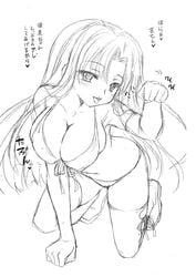 kawashima_ami large_breasts monochrome sketch swimsuit toradora! translation_request