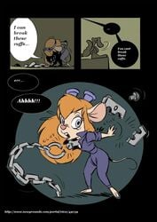 bent_over bondage chains chip_'n_dale_rescue_rangers comic dahr disney gadget_hackwrench pinky_and_the_brain translated