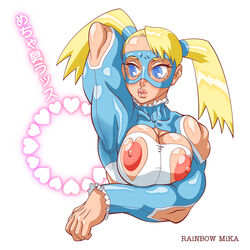 armpits blonde_hair blue_eyes capcom doomshaman female female_only human lips pious_thanatari pointy_chin rainbow_mika solo straight_hair street_fighter street_fighter_alpha street_fighter_alpha_3 tied_hair twintails