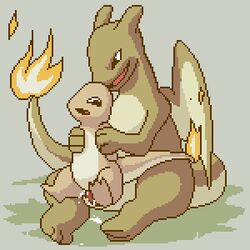 9_6 animated charizard charmander feral fire nintendo pixel_art pokémon_(species) pokemon pokemon_(species) pokemon_rgby tail tail_fire