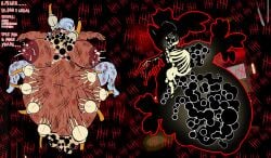 anthro big_breasts bodily_fluids bone breast_play breasts claws cum cum_from_mouth cum_in_mouth cum_inside dead_eyes death_by_penis egg english_text evilshrimp2 female forced gangbang genital_fluids gore group group_sex hi_res hyper lactating male male/female markings number outcome_memories penile rape rouge_the_bat rough_sex sega sex slave sonic_(series) sonic_the_hedgehog_(series) stomach_bulge tails_doll tears text titjob vilsh wounded x-ray_view