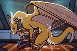 2026 3:2 aiku_(ardeo) anthro anthro_on_feral anthro_penetrated ardeo avali bodily_fluids cloacal cloacal_penetration cum cum_from_cloaca cum_in_cloaca cum_inside cum_on_body cum_on_ground cum_on_tail cum_splatter dangling_legs deep_penetration digital_media_(artwork) doggy_style dragon duo european_mythology excessive_cum excessive_genital_fluids extreme_french_kiss eye_roll feral feral_penetrating feral_penetrating_anthro fleshlight_position french_kissing from_behind_position genital_fluids genitals hand_on_chest hi_res holding_character holding_partner inside kissing larger_male larger_on_top leaking_cum lifted looking_pleasured male male/male motion_lines mythological_creature mythological_scalie mythology on_top open_mouth penetration penis saliva saliva_string scalie sex size_difference smaller_male smaller_penetrated smile tail tapering_penis thrusting tongue tongue_out torso_grab western_dragon x-ray_view zoophilia