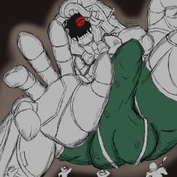 buff bulge bulge_through_clothing circuit_the_robot darkzeusbacon macro micro red_eyes robot robot_male tall wire_hair