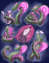 absurd_res anthro coiling coiling_around_body digital_media_(artwork) duo elemental_creature eye_contact feral feral_pred flora_fauna fur glowing glowing_eyes half-closed_eyes hi_res huge_filesize hypnosis hypnotic_eyes imminent_vore internal looking_at_another male mind_control narrowed_eyes neck_bulge nude open_mouth oral_vore piercing plant reptile restrained ringed_eyes scalie sequence sergal simple_background size_difference smile snake snake_hood soft_vore sqwkr swallowing tail vore