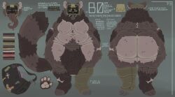 absurd_res anthro ass bag big_butt big_penis bo_(lou_pancake) brown_body brown_fur electronics english_text eyewear for_a_head fur genitals glasses gynomorph hi_res huge_butt huge_cock hyper hyper_butt hyper_genitalia hyper_penis intersex long_tongue lou_pancake mammal mechanical_leg model_sheet muscular muscular_anthro object_head overweight penis post-it_note procyonid raccoon rectangular_glasses robotic_leg scar screen screen_face screen_head slightly_chubby solo sticker television text tongue tv_head