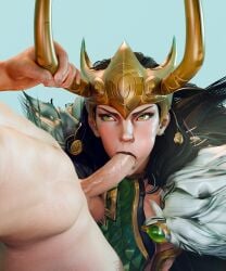 1boy1girl 1girls 3d blender blender_(software) blowjob blowjob_face fellatio fellatio_face lady_loki lady_loki_(marvel_rivals) loki_(marvel) loki_(marvel_rivals) marvel marvel_rivals plain_background ricepanda tagme thor_(series)