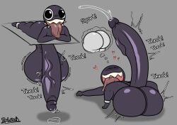 2026 absurd_res aroused ass balls big_balls big_butt big_penis black_body black_eyes black_skin blush blush_lines bodily_fluids chain_chomp chompy_(raylopez) digital_drawing_(artwork) digital_media_(artwork) dream genital_fluids genitals grey_background heart_symbol hearts_around_head hi_res holidays huge_balls huge_butt huge_cock humanoid long_tongue lying male mario_bros massage_table nintendo nude nude_male onomatopoeia penis penis_bigger_than_body precum precum_squirt raylopez shortstack simple_background size_difference small_but_hung smaller_male smile solo sound_effects text throbbing throbbing_balls throbbing_penis tongue tongue_out valentine's_day vein veiny_penis