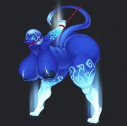 absurd_res anthro areola arms_tied ass bedroom_eyes belly big_areola big_breasts big_butt big_nipples bondage bound breasts embarrassed felid female gag gagged hi_res huge_breasts huge_butt hyper hyper_breasts hyper_butt lion lips lipstick makeup mammal might_and_magic morimoria narrowed_eyes nipples nude overweight pantherine rakshasa_(might_and_magic) restrained restrained_arms rope rope_gag seductive solo standing ubisoft white_eyes