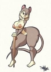 anthro ass barely_visible_genitalia barely_visible_vulva bedroom_eyes bent_legs big_breasts big_butt breast_squish breasts brown_body buckteeth cane crossed_arms ears_up eyebrows feet female front_view fur genitals hair happy huge_butt huge_thighs leaning_on_object looking_at_viewer mammal master_splinter mature_anthro mature_female mistress_splinter_(chochi) mtf_crossgender multicolored_body multicolored_fur murid murine narrowed_eyes nipples nude nude_anthro nude_female raised_eyebrow rat rodent rule_63 seductive showing_teeth smile smiling_at_viewer smug_expression solo squish standing tail tansau teacher teenage_mutant_ninja_turtles teeth thick_thighs toes vulva walking_stick wide_hips