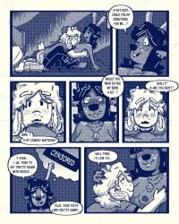 4:5 anthro areola asriel_dreemurr bed bite biting_lip blush blush_lines bovid breast_kiss breast_play breast_sucking breasts caprine clothed clothing comic deer deltarune dess_holiday dialogue duo ear_piercing ear_ring english_text eyelashes female freckled_face freckled_shoulders freckles furniture goat halftone hi_res jewelry kissing long_eyelashes male male/female mammal monochrome motion_lines necklace new_world_deer nipple_fetish nipple_kiss nipple_play nipple_suck on_bed piercing reindeer ring_piercing sexylinguini speech_bubble sucking text topless undertale undertale_(series)