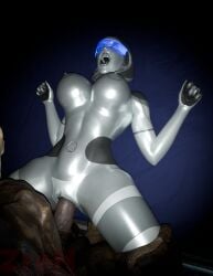 1boy 1boy1girl 1boys 1girl1boy 1girls 3d ahe_gao ahegao_face alien_male android android_girl big_breasts big_cock big_lips bimbo bimbo_body bimbo_lips bimbo_robot_girl bimbo_tits blender blue_visor edi female fucked_silly gynoid huge_cock krogan mass_effect_(series) mass_effect_3 orgasm_face robot robot_girl sexbot tinted_eyewear vaginal_penetration visor visor_(eyewear) watermark zren