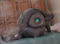 2025 3d_(artwork) anal anal_vore anthro anus ass big_anus big_butt chains digital_media_(artwork) duo epic_games feet fortnite gold_(metal) gold_chain hi_res huge_anus huge_butt hyper hyper_anus komodo_dragon lizard lizzik_(fortnite) looking_back male male/male mammal maximumuwu monitor_lizard musk musk_cloud nude puffy_anus reptile scalie thunder_(fortnite) tongue tongue_out vore