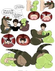alien alligator alligatorid amphibiosan anonymous_artist anthro areola ass bald baseball_cap belly belly_overhang belt big_breasts big_tail blotchy_areola blue_bottomwear blue_bra blue_clothing blue_underwear bottomwear bra breasts brown_hair butts_touching cip claws cleavage clothed clothing cockslap comedy_central crocodilian digitigrade elderly elderly_female english_text eye_bags eyebrow_piercing eyebrow_ring eyelashes facial_piercing feet fellatio female female/female finger_claws fingers fupa futurama golden_fangs grand_midwife green_body green_scales group gums_(mouth) hair hand_on_breast hat headgear headwear hi_res hug huge_breasts human humanoid internal_fellatio jewelry lidded_eyes male male/female mammal man_on_anthro mature_female multicolored_body multicolored_hat multicolored_scales navel nipples no_pupils no_teeth non-mammal_breasts not_furry oral outside overweight overweight_anthro overweight_female penile penis_on_tongue piercing red_clothing red_hat red_headwear reptile reverse_mouth_shot ring_piercing scales scalie sex shaded sharp_teeth shorts simple_background simple_shading slap snout solo spiked_tail spikes spikes_(anatomy) spots spotted_butt sydney_(chilipeppers) tail tan_body tan_scales tear_trough teeth text thick_thighs three-quarter_view toe_claws toes torn_bra trio two_tone_body two_tone_scales underwear white_background white_clothing white_hat white_headwear yellow_eyes yellow_sclera