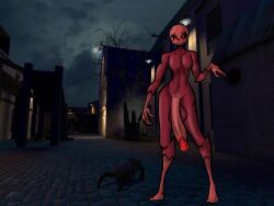 1male fast_zombie_(half-life_2) gizmo_horny_(artist) half-life_(series) headcrab_zombie long_penis non-human skinny toony