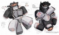 belly_bulge blocky_anatomy blocky_body builderman builderman_(forsaken) chance_(forsaken) commission consensual cum cum_in_pussy cuntboy forsaken_(roblox) gay gay_sex half-dressed male/male nonbinary_(lore) pants_down paws penis penis_in_pussy pussy roblox roblox_game robloxian sex slimeyslimer struggling text text_bubble tight_fit whiteboardfox xray_view