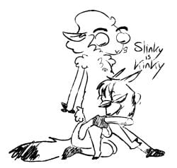 2026 aardwolf anneke_(weaver) anthro balls black_and_white bovid caprine digital_drawing_(artwork) digital_media_(artwork) dipstick_tail duo english_text female fur genitals gloves_(marking) hand_on_penis hyena interspecies kneeling leg_markings long_penis looking_at_another looking_at_genitalia looking_at_partner looking_at_penis male male/female mammal mane markings monochrome nude pack_street penis remmy_cormo scut_tail sheep short_tail simple_background socks_(marking) striped_body striped_fur stripes tail tail_markings text the_weaver tongue tongue_out wool_(fur)