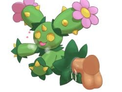 4:3 absurd_res ambiguous_focus ambiguous_gender ambiguous_penetration beageiso blush bodily_fluids breath circle_eyes cum cum_inside disembodied_penis duo elemental_creature feral feral_penetrated flora_fauna forehead_horn from_behind_position generation_5_pokemon genital_fluids genitals heart_symbol hearts_around_head hi_res human human_on_feral humanoid_genitalia humanoid_penis interspecies jagged_mouth leaking_cum looking_back male male_on_feral male_penetrating male_penetrating_feral mammal maractus nintendo penetration penile penile_penetration penis plant pokemon pokemon_(species) pokephilia sex simple_background uniped unusual_anatomy white_background yellow_eyes