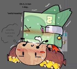 battle_for_dream_island_elsewhere bfdi bfdie blush cowgirl_position cum cum_in_pussy cum_inside hot_dog_(bfdie) jacknjellify jnj money_(bfdie) neko object_show object_show_community object_shows osc sarcasm unsatisfied zyxxenise