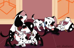 101_dalmatian_street 101_dalmatians 2019 animal_genitalia animal_penis animal_pussy blush caluriri canid canine canine_penis canine_pussy canis closed_eyes collar dalmatian dee_dee_(101_dalmatians) dimitri_1_(101_dalmatians) dimitri_2_(101_dalmatians) dimitri_3_(101_dalmatians) disney dizzy_(101_dalmatians) domestic_dog fangs fellatio female feral feral_on_feral fingering gold_chain group group_sex incest jewelry male mammal necklace open_mouth oral oral_penetration penetration penile penis pussy sex spitroast straight tongue tongue_out young