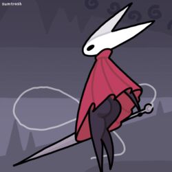 1:1 1girls anthro anthrofied ass big_ass big_butt butt cape cloak female female_only full_body hips hollow_knight hornet_(hollow_knight) humanoid large_ass large_butt partially_clothed red_cape solo solo_female sumtrash thick thick_ass thick_thighs thighs voluptuous wide_hips