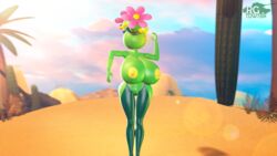 1girls 3d breasts cactus female flora_fauna maractus pokemon pokemon_bw rgtdwtbr source_filmmaker source_request sweat