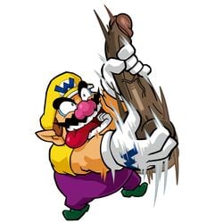 balls big_penis boner dark-skinned_male erection gay handjob long_penis male male/male male_only mario_(series) nintendo penis tongue tongue_out wario wario_land