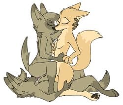 aardwolf ambiguous_penetration anneke_(weaver) anthro anthro_on_anthro bodily_fluids breasts brown_body brown_fur canid canine charlie_(weaver) cheek_tuft claws closed_eyes corsac_fox crotch_tuft cunnilingus disney face_tuft featureless_breasts female female/female female_penetrated fluffy fluffy_tail fox fur genital_fluids group group_sex head_tuft hyaenid kissing lying male male_penetrating male_penetrating_female mammal nude on_back oral pack_street pawpads penetration penis pussy reverse_spitroast sex small_breasts straight tan_body tan_fur threesome toe_claws tongue tongue_out tuft vaginal_penetration visiti wolter_(weaver) zootopia