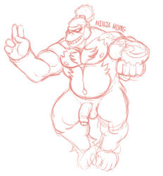 donkey_kong_(series) donkey_kong_jungle_beat foreskin glans male male_only ninja_kong partially_retracted_foreskin penis primate sketch solo uncut wkd wkdart