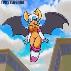 1girls 2d 2d_animation animated anthro bat big_areola big_nipples boots bouncing_breasts breasts brown_areola brown_nipples casual city clothing dark_areola dark_nipples exposed_torso eyelashes female female_only flying footwear furry gloves handwear large_breasts mobian mobian_(species) mobian_bat mostly_nude nipples open_mouth public rouge_the_bat sega shoes sonic_(series) sonic_adventure_2 sonic_the_hedgehog_(series) twistedgrim wings