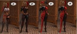 1girls 3d batman_(series) big_breasts bigotedeplorable boots dc dc_comics female female_only harley_quinn harley_quinn_(classic) high_heel_boots high_heels solo thigh_boots