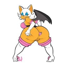 anal anal_penetration anus ass big_ass buttplug clitoris cutie_mark elbow_gloves fat_ass gloves hand_on_ass heart huge_ass presenting_pussy rouge_the_bat sonic_(series) spread_ass sucre-boo vagina