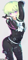 1boy ass bulge femboy gloves jtveemo lio_fotia male male_only nipple_bulge promare skin_tight solo solo_male thigh_belt trap