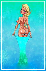 areolae ass athletic bare_arms bare_ass bare_back bare_midriff bare_shoulders big_breasts blonde_hair blue_eyes blush braid break_the_internet breasts bubble_butt busty disney disney_princess dress_pull elsa_(frozen) eyelashes eyeshadow female female_focus female_only frozen_(film) hourglass_figure ironcoin lipstick long_hair nipples pinup ralph_breaks_the_internet sideboob tagme tied_hair undressing