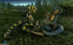 1boy 2girls 3d animated cobra deepthroat erection evilbanana female forced forced_orgasm handjob large_penis leg_grab leg_lock longer_than_30_seconds male no_humans no_sound open_mouth oral penis reptile restrained scalie snake video