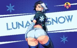 <1_second_video 1girls animated ass ass_focus big_ass female female_only luna_snow luna_snow_(marvel_rivals) marvel marvel_rivals neophitebyte pixel_animation pixel_art shorter_than_10_seconds tagme thick_thighs video