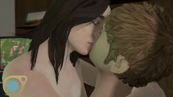 1boy 1girls 3d ambiguous_penetration animated beyond_two_souls bluesun ellen_page female female_penetrated girl_on_top jodie_holmes kissing male no_sound sex sofa source_filmmaker tagme video