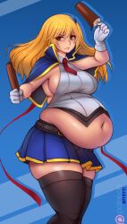 bbw belly_overhang big_belly big_female blazblue blush blush chubby chubby_female embarrassed fat fat_ass fat_female fat_fetish fat_girl fat_woman fatty ice_cream kipteitei large_female noel_vermillion obese obese_female overweight overweight_female pig plump pork_chop skirt thick_thighs tight_clothes tight_clothing tight_fit tubby weight_gain