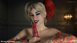 3d batman_(series) canine dc dc_comics harley_quinn knot sfmarvel tagme zoophilia