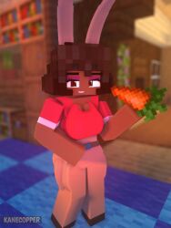 breasts dark-skinned_female female kaneefox microsoft minecraft mojang zuri_(minecraft)