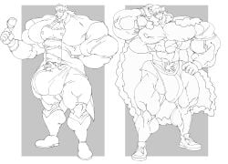 armpit armpit_hair balls bara big_balls big_muscles big_penis bulge flaccid hyper_bulge leon_(pokemon) male male_only monochrome muscles muscular nipple nipple_piercing penis pokemon pokemon_ss remert sex sketch solo solo_male