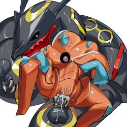 alien belly_bulge blush cum_dripping_out_of_pussy cum_in_pussy cum_inside cuntboy deoxys flanco gay legendary_pokémon non-human_penis pokemon pokemon_rse rayquaza shiny_pokemon shiny_rayquaza sweat trans_man