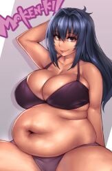 bbw belly_overhang big_belly big_female bikini blush blush chubby chubby_female embarrassed fat fat_ass fat_female fat_fetish fat_girl fat_rolls fat_woman fatty kipteitei large_female maken-ki! nijou_aki obese obese_female overweight overweight_female pig plump pork_chop thick_thighs tubby weight_gain