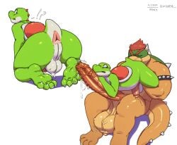 2025 2boys 69_position absurd_res anal anthro anthro_on_anthro anthro_only anthro_rimming_anthro anus armband ass backsack ball_size_difference balls bent_over big_balls big_butt big_muscles big_penis blush bodily_fluids bowser claws dripping duo erection eyebrows feet foreskin gay genital_fluids genitals green_yoshi hair hand_on_penis hi_res horn hug huge_balls huge_cock hugging_another hugging_penis humanoid_genitalia humanoid_penis hyper hyper_balls hyper_genitalia hyper_penis interrobang it'll_never_fit kneeling koopa long_penis male male/male male_rimming_male mario_(series) muscular muscular_anthro muscular_male nintendo non-mammal_balls nude oral penis penis_size_difference perineum precum precum_drip presenting presenting_hindquarters protagonistsub_antagonistdom querq rimming saggy_balls scalie sex shadow shell simple_background sitting size_difference soles spiked_armband spiked_shell spiked_tail spikes spikes_(anatomy) sweat tail thick_penis thick_thighs unretracted_foreskin vein veiny_penis white_background yaoi yoshi yoshi_(character)