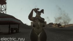 deathclaw electric_ryu fallout female thick vrchat vrchat_avatar wasteland