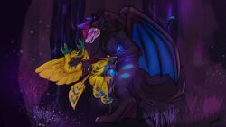 16:9 4k absurd_res antlers avali bodily_fluids cum dragon duo feet female genital_fluids hi_res horn male male/female mythological_creature mythological_scalie mythology scalie size_difference skulldog_(species) widescreen wings zaino