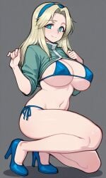 1girls ai_generated big_breasts bikini blonde_hair blue_eyes breasts female female_focus female_only heels maria_robotnik rcos solo solo_focus sonic_(series) sonic_adventure_2 tagme