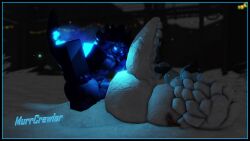 bioluminescence fucking gootraxian ice inanimate_object kaiju_(kaiju_paradise) kaiju_paradise murrcrawler raytraxian roblox roblox_game robloxian snow snowman tagme video watermark